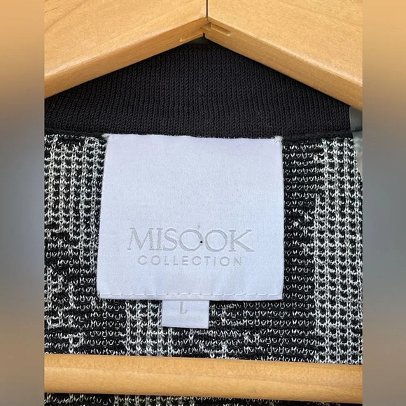 Misook "Snow Leopard" knit jacket Large - Picture 4 of 13